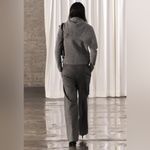 ZARA WOOL BLEND WIDE LEG PANTS ZW COLLECTION Belted Black/Grey Size XL NEW Photo 9