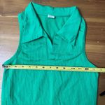 Diane Von Furstenberg DVF for Target Seamless Collared Ribbed Polo Cropped Fitted Top Green  XS Photo 4