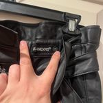 BLANK NYC Black Leather Trousers with Belt Photo 3