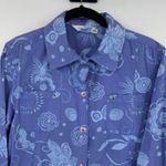 Fresh Produce  Shirt Jacket Womens S Purple Floral‎ Lightweight Button Up Shacket Photo 1