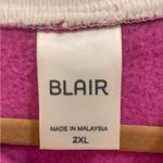 Blair  Vintage Purple/Plum 1/4 Zip Double Floral Collar 2x Sweatshirt.    2226 Photo 4