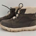 Sorel Explorer II Next Carnival Gray Suede Shearling Ankle Boots Size 10 Photo 4
