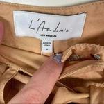 L'Academie  The Danette Bronze Button Fly Belted‎ High Rise Trouser Pants Photo 7