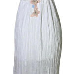 Say What? Say What? Floor Length White Dress with Floral Applique Woman - Size S Photo 0