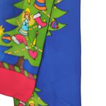 Handmade Hand Painted Silk Christmas Scarf Tree Angels Blue Red Green Made in USA Photo 3