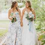 Alfred Sung Dessy Group Floral Formal Dress Size 4 EUC Photo 3