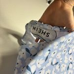 SheIn NWT Floral Blue and White One Piece Swimsuit Size Large Photo 3