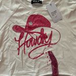 NWT Boutique Cropped Howdy Shirt size S White Photo 1