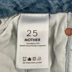 MOTHER Denim Mother The Looker Ankle Snippet Zapped Light Wash Raw Hem Skinny Jeans Photo 10