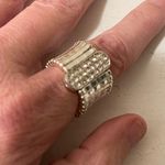 WA Studios Silver Stretch Ring with Crystal Accents Photo 1