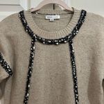 See By Chloe Wool Knit Dress with Pockets Tan, Black and White Size Small Photo 2