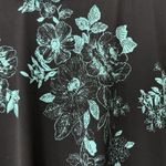 Torrid Black Aqua Floral Jersey Knit Faux Wrap Surplice Dress Size 2X Photo 4