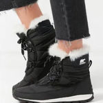 Sorel Whitney fur short lace up boots black size 7β Photo 0