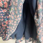 American Eagle  Womens Skirt Blue Pink Floral Tiered Smocked Waist Size Small Photo 6