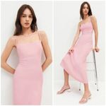 Reformation ππ Liya Dress ~ Corvette Hot Pink 10 NWT Photo 5