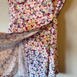 Ralph Lauren Polo Ditsy Floral Mini Wrap Dress Womens 4 Ruched Sleeve Casual Photo 6