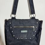 Baggallini Studded Black Nylon Shoulder Tote Handbag Travel Packable Grunge Photo 5