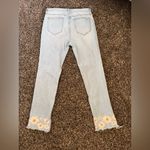 Driftwood  Colette Daisy Embroidered Straight Leg Jeans Size 30 in Light Wash Blu Photo 8