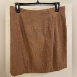 Petite Sophisticate Collection Vintage Wool Wrap Skirt Size 14 NEW Brown Neutral Photo 3
