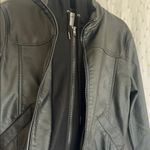 White Birch  Black Faux Leather Jacket.Size S Photo 2