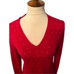 Tommy Hilfiger Red Sweater w/Gold Studs Long Sleeve NWT Medium Photo 4