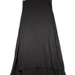 Old Navy Dress Women Large Black Maxi High Low Tank Slub Knit Modal Blend Casual Photo 0