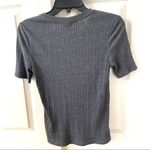 Topshop ribbed grey short sleeved top Photo 2