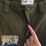 TNA Aritzia Green Straight Leg Cargo Patchwork Pants High Rise Reworked Women 0 Photo 4