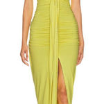 Susana Monaco Tie Front Gathered Dress in Glow X-Small New Womens Maxi Photo 0