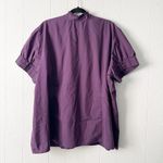 Penningtons Womens Top Size 28 Ruffle Stretch Business Career Office Dressy Chic Purple Photo 4