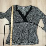 Vot.1 Black White Print Lace Trim V Photo 3