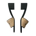 Givenchy NEW  Women’s 4G leather-trimmed embroidered raffia mules size 40 EU Photo 2