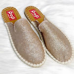 POP Amber Rose Gold Glitter Espadrille Mule Slide Size 10 New In Box Photo 0