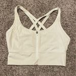 Balance Athletica  Strappy zipper cream white bra xs Photo 0