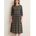 R.E.O. Originals‎ Vintage Animal Print Dress Long Sleeve Made in USA Size Medium Black Photo 11