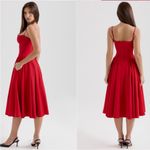 House Of CB  Samaria Red Gathered Midi dress size XL D-DD NWOT Photo 4