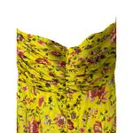 Cinq à Sept Cinq a sept Dress Size 0 Provence Katz Floral Back Zip Yellow Satin Finish Photo 7