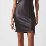 French Connection  Tomi black leather look Mini Dress NWOT Photo 0