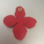 Romeo + Juliet Couture Romeo & juliet red 3 D floral earrings Photo 1