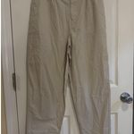 A New Day Cotton Blend Pants Elastic Waist Casual Cropped Beige Size M Photo 0