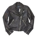 Madewell NWT  The Washed Leather Motorcycle Jacket in True Black M $498 Photo 0