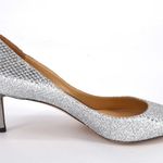 Jimmy Choo Romy Kitten Heel Pumps Pointed Toe Silver Metallic Women's 39.5 US 9 Photo 6