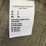 American Eagle Stretch Waist Gauze Fabric Halter Crop Top Green Small Photo 10