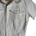 Good American Fit For Success White Denim Short Sleeve Jumpsuit Size Small Photo 6