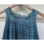 Torrid  Maxi Dress 00 M Lindsay Hi-Low Tiered Plaid Cottage Boho Fields Lagenlook Photo 2