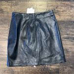 Avec Les Filles NWT  High-Waist Zip-Front Leather Mini Skirt Photo 2