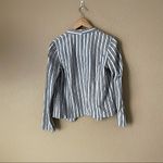 Ella Moss Kaycee Navy White Striped Blazer Photo 4