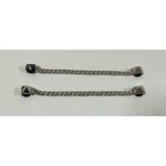 Crocs Silver Set Pair of 2 Pyramid Stud Studded Chains Shoe Shoes Charm Jibbitz ⛓️ Photo 2