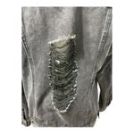 Love Tree Studded black distressed denim jacket size S Photo 9