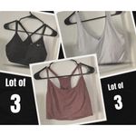 Lot‎ of 3 Women’s Sports Bras L Large Workout Athletic 0181 Size XL Photo 1